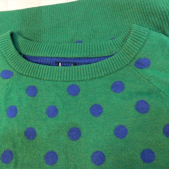 Blue and Green Polka Dot Sweater - Picture 4 of 4